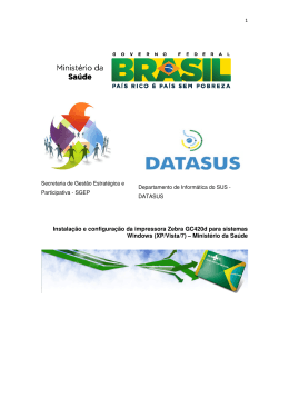 Instala&ccedil;&atilde;o e configura&ccedil;&atilde;o da impressora Zebra GC420d para