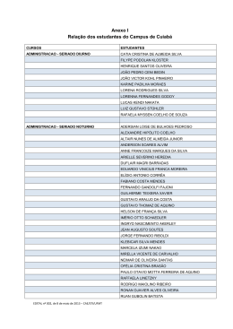 Anexo I Relação dos estudantes do Campus de Cuiabá