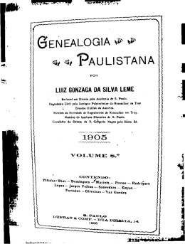 Genealogia Paulistana