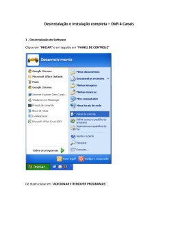 Desinstalação e Instalação completa – DVR 4 Canais