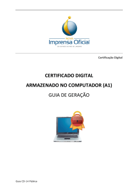 gera&ccedil;&atilde;o do certificado digital