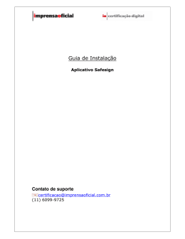 Guia de Instala&ccedil;&atilde;o