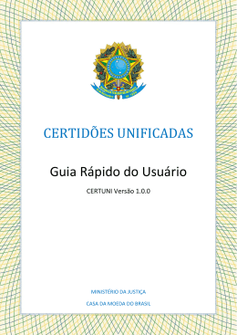 Guia R&aacute;pido do Usu&aacute;rio