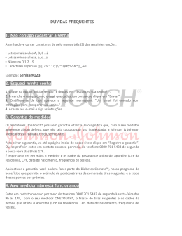 D&Uacute;VIDAS FREQUENTES 1. N&atilde;o consigo cadastrar a