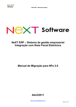 NeXT Software - Migração NFe 2.0