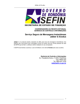 Servi&ccedil;o Seguro de Mensagens Instant&acirc;neas Jabber & Exodus
