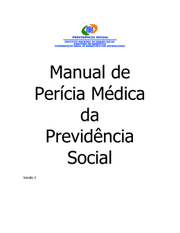 Manual de Perícia Médica da Previdência Social