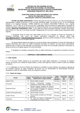 Edital n&deg; 001/2015 - Objetiva Concursos