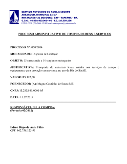 PROCESSO ADMINISTRATIVO DE COMPRA DE BENS E