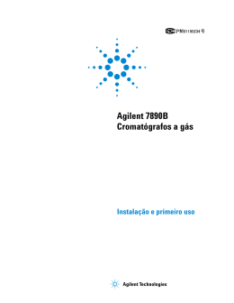 7890B Cromat&oacute;grafos a g&aacute;s Instala&ccedil;&atilde;o e primeiro uso