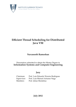 Efficient Thread Scheduling for Distributed Java VM Navaneeth