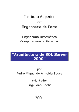 Arquitectura de SQL Server - Departamento de Engenharia