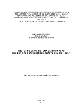 protótipo de um sistema de iluminação residencial com