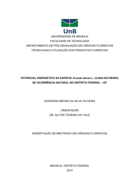 Potencial energ&eacute;tico da esp&eacute;cie Arundo donax l.(cana-do