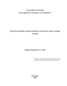 Estudo da elasticidade-renda da demanda de carne - Cepea