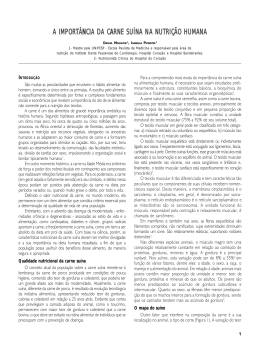 a import&acirc;ncia da carne su&iacute;na na nutri&ccedil;&atilde;o humana