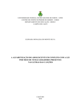 A alfabetiza&ccedil;&atilde;o do adolescente em conflito com a lei por meio de