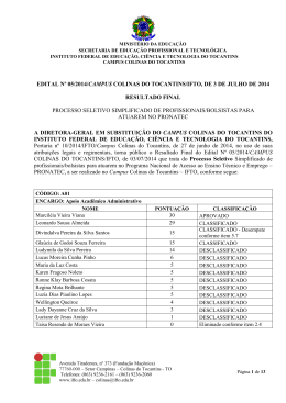 Edital n&ordm; 05.2014 resultado final