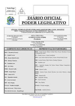 DIÁRIO OFICIAL PODER LEGISLATIVO