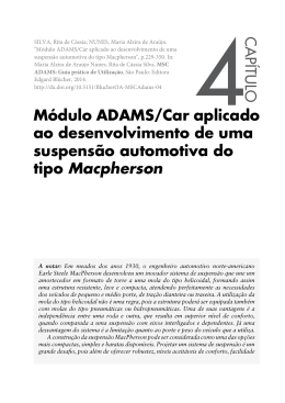 4CAP&Iacute;TULO M&oacute;dulo ADAMS/Car aplicado ao desenvolvimento de