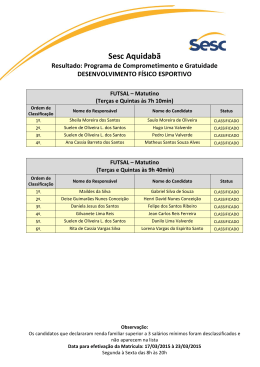 Resultado da Sele&ccedil;&atilde;o PCG - Esportes