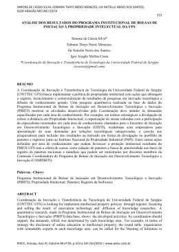 AN&Aacute;LISE DOS RESULTADOS DO PROGRAMA INSTITUCIONAL