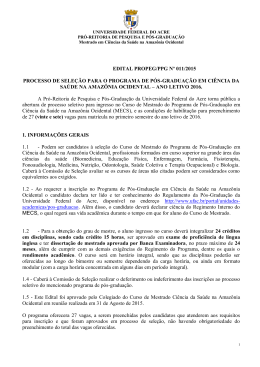 Edital - Universidade Federal do Acre