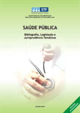 Sa&uacute;de P&uacute;blica julho 2010 - Supremo Tribunal Federal