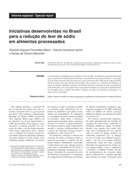 Iniciativas desenvolvidas no Brasil para a redu&ccedil;&atilde;o do teor