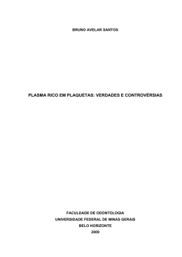 plasma rico em plaquetas: verdades e controv&eacute;rsias