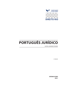 Português Jurídico - Acadêmico de Direito da FGV