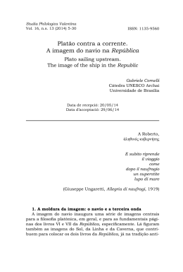 Plat&atilde;o contra a corrente. A imagem do navio na Rep&uacute;blica