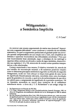 Wittgenstein: a semâtica implícita