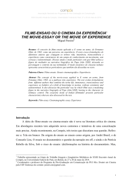 FILME-ENSAIO OU O CINEMA DA EXPERI&Ecirc;NCIA Miguel