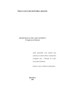 Artigo - Democracia em Carl Schmitt