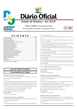 21 - Imprensa Oficial do Estado de Roraima