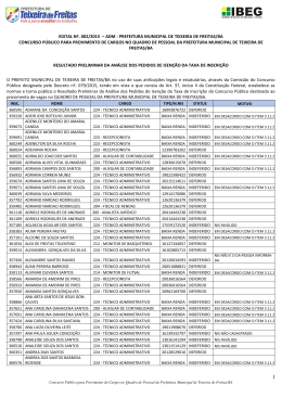 EDITAL N&ordm;. 002/2015 &ndash; ADM - PREFEITURA MUNICIPAL DE