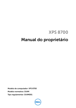 XPS 8700 Manual do propriet&aacute;rio - IF