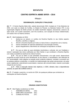 ESTATUTO CENTRO ESP&Iacute;RITA ABIBE ISFER &ndash; CEAI