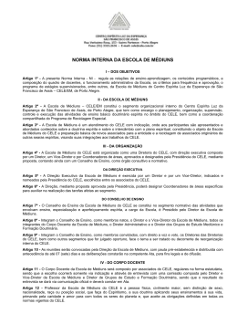 Programa de Reciclagem Especial do CELE, que se destina a
