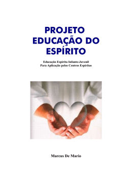 PROJETO EDUCAÇÃO DO ESPÍRITO