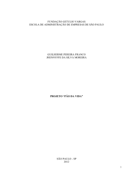 Projeto Pão da Vida - GVpesquisa