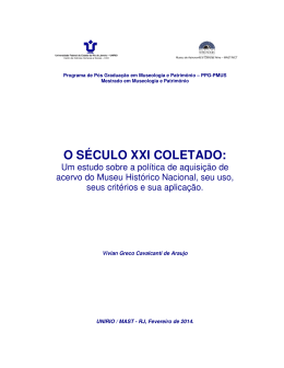 O S&Eacute;CULO XXI COLETADO: - PPG-PMUS