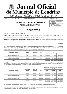 Jornal Oficial - Companhia de Habita&ccedil;&atilde;o de Londrina