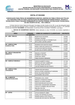 EDITAL N&ordm; 052/2008