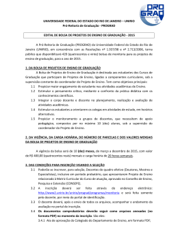 edital de bolsas de monitoria para 2015