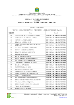 convocados para matrícula em 4ª chamada