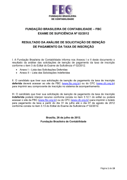 funda&ccedil;&atilde;o brasileira de contabilidade &ndash; fbc exame de sufici&ecirc;ncia n&ordm;