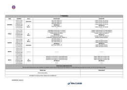 HORÁRIO 2014/1 1º PERÍODO
