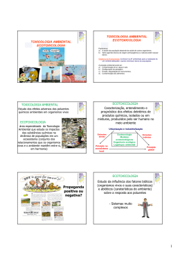 4-Toxicologia ambiental - Unifal-MG